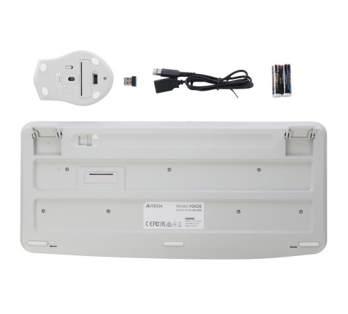 Комплект (клавіатура, мишка) бездротовий A4Tech Fstyler FG2500S Plus White