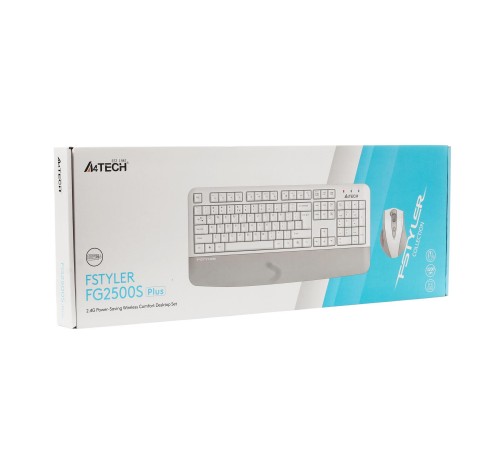 Комплект (клавіатура, мишка) бездротовий A4Tech Fstyler FG2500S Plus White