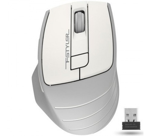 Миша бездротова A4Tech FG30S Grey/White