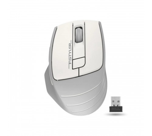 Миша бездротова A4Tech FG30 Grey/White