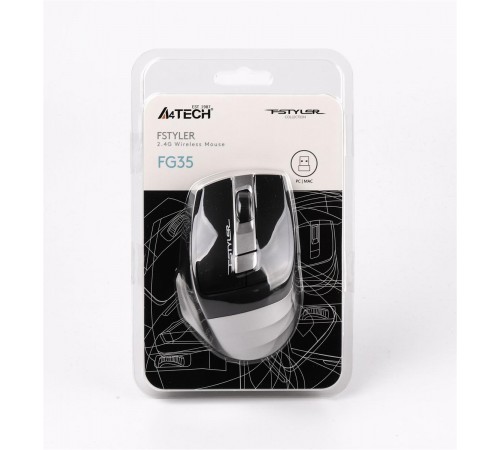 Миша бездротова A4Tech FG35 Grey USB