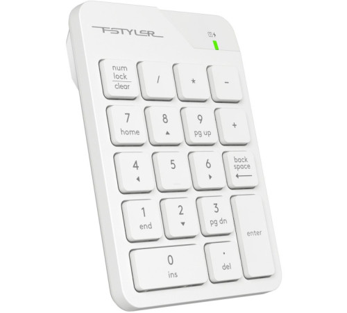 Клавіатура цифрова A4Tech Fstyler FGK21C White