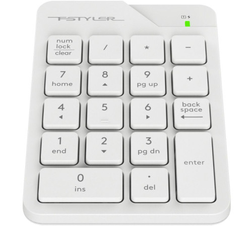 Клавіатура цифрова A4Tech Fstyler FGK21C White