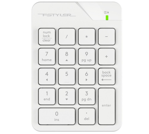 Клавіатура цифрова A4Tech Fstyler FGK21C White