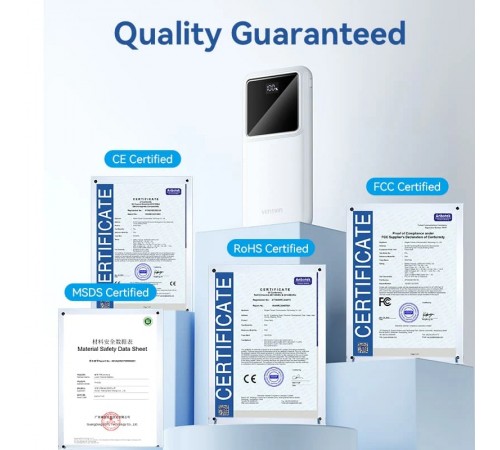 Універсальна мобільна батарея Vention 10000mAh PD QC 3.0 White (FHKW0)