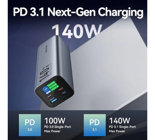 Універсальна мобільна батарея Vention 27000mAh PD QC 3.0 Gray (FHVH0)