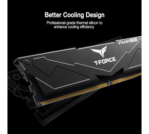 Модуль пам`ятi DDR5 2x16GB/6000 Team T-Force Vulcan Black (FLBD532G6000HC38JDC01)