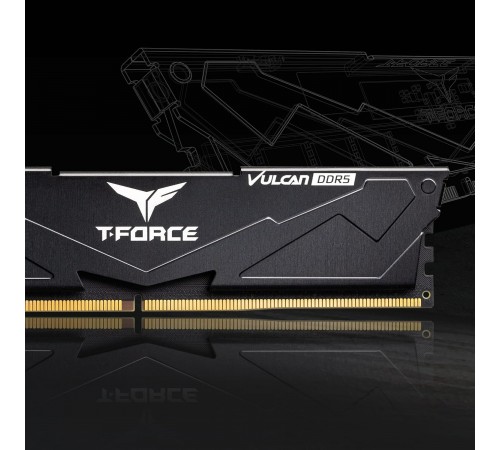 Модуль пам`ятi DDR5 2x16GB/6000 Team T-Force Vulcan Black (FLBD532G6000HC38JDC01)