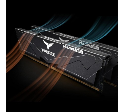 Модуль пам`ятi DDR5 2x16GB/6000 Team T-Force Vulcan Black (FLBD532G6000HC38JDC01)