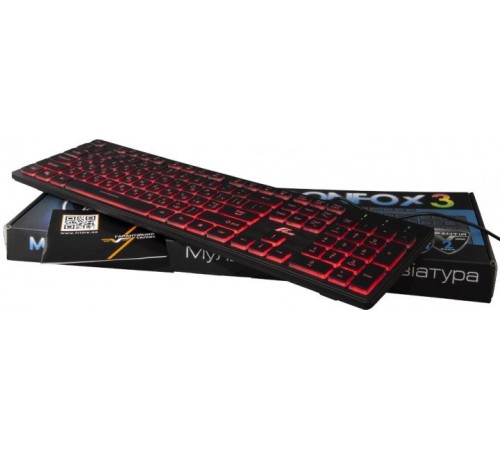 Клавіатура Frime Moonfox 3Color Ukr Black (FLK18210) Клавіатура Frime Moonfox 3Color Ukr Black (FLK18210)