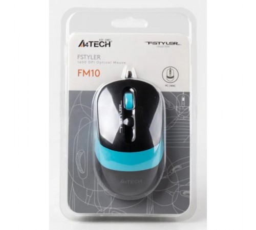 Миша A4Tech FM10 Black/Blue