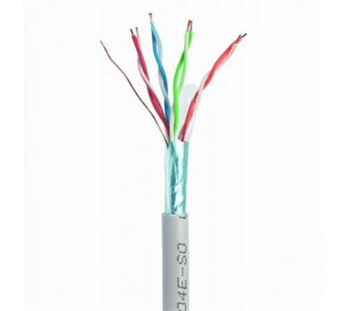 Кабель вита пара Cablexpert FTP (FPC-5004E-SOL/100) CAT5e, алюміній під міддю (CCA з AWG24),одножильний, екранований фольгою, 100м