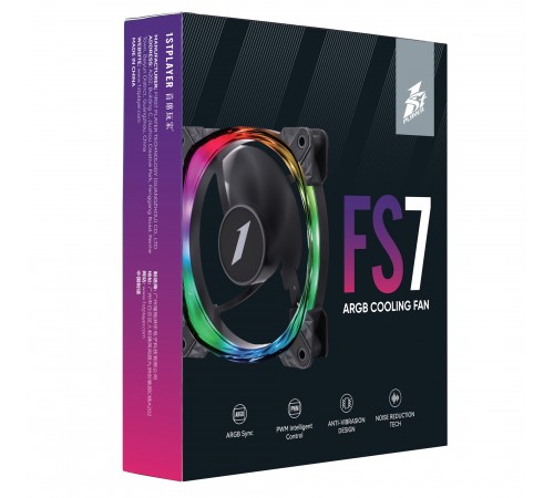 Вентилятор 1stPlayer FS7 Black (FS7-BK-1IN1)
