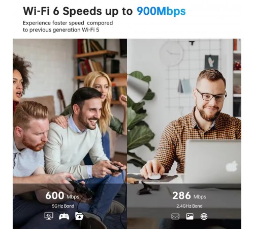 Бездротовий адаптер Fenvi FU-AX900ВT Wi-Fi 6, Bluetooth 5.3 Dual Band 2.4G 5G