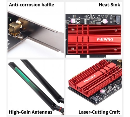 Бездротовий адаптер Fenvi FV-AXE3000 (Intel AX210) Бездротовий адаптер Fenvi FV-AXE3000 (Intel AX210)