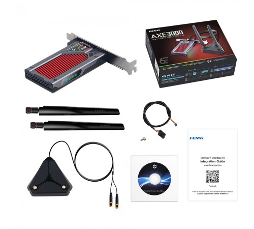 Бездротовий адаптер Fenvi FV-AXE3000RGB Gaming (Intel AX210)