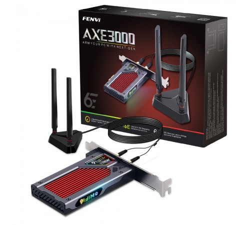 Бездротовий адаптер Fenvi FV-AXE3000RGB Gaming (Intel AX210)