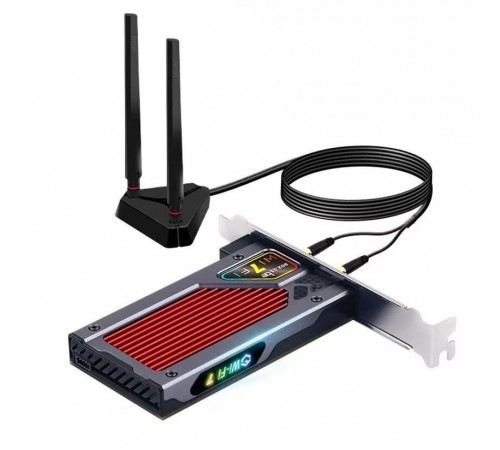 Бездротовий адаптер Fenvi FV-BE8800RGB Wi-Fi 7, Bluetooth 5.4 Gaming Tri Band 2.4G/5G/6GHz Бездротовий адаптер Fenvi FV-BE8800RGB Wi-Fi 7, Bluetooth 5.4 Gaming Tri Band 2.4G/5G/6GHz