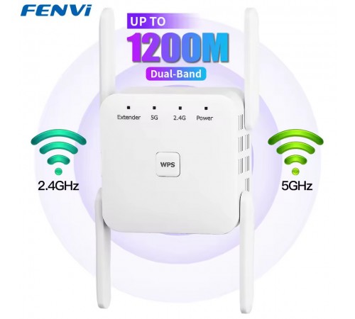 Точка доступу Fenvi FWD-R1208U Wi-Fi Repeater Booster 2.4G/5GHz Точка доступу Fenvi FWD-R1208U Wi-Fi Repeater Booster 2.4G/5GHz