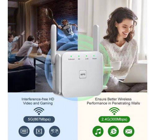 Точка доступу Fenvi FWD-R1208U Wi-Fi Repeater Booster 2.4G/5GHz Точка доступу Fenvi FWD-R1208U Wi-Fi Repeater Booster 2.4G/5GHz