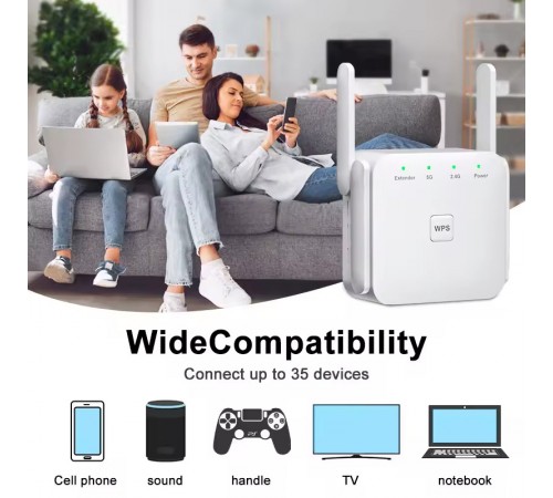 Точка доступу Fenvi FWD-R1208U Wi-Fi Repeater Booster 2.4G/5GHz Точка доступу Fenvi FWD-R1208U Wi-Fi Repeater Booster 2.4G/5GHz