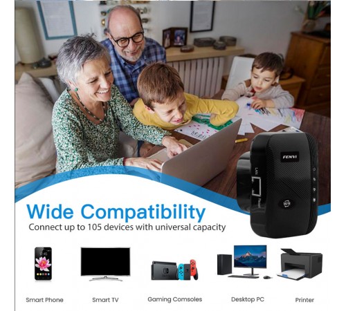 Точка доступу Fenvi FWD-R616U Black Wi-Fi Repeater