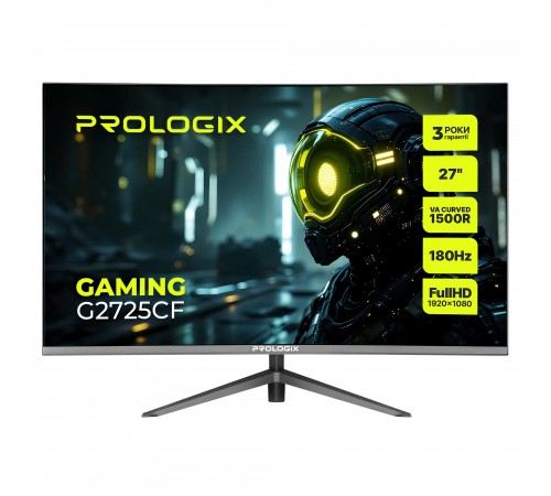 Монітор Prologix Gaming 27" G2725CF VA Black Curved 180Hz