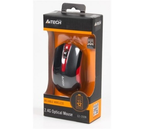 Миша бездротова A4Tech G3-200N Black/Red