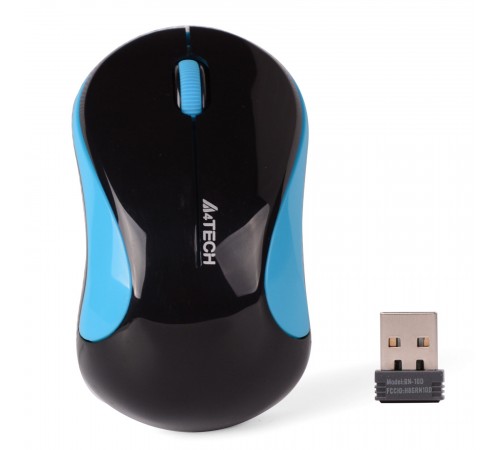 Миша бездротова A4Tech G3-270N Black/Blue V-Track