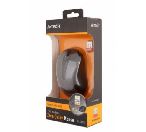 Миша бездротова A4Tech G3-280A Grey