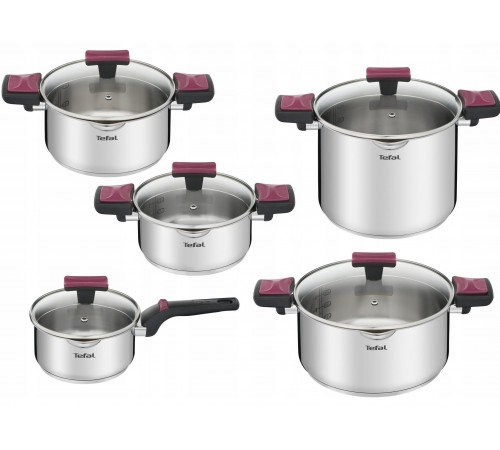 Набір посуду Tefal Cook&Clip 10 предметів (G723SA74)