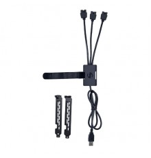 USB-хаб Lian Li USB2.0 1 to 3 Port (Type A Male) HUB, Black (G89.PW-U2TPAB.00)