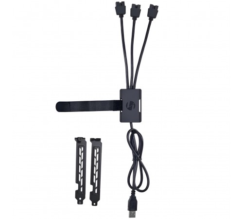 USB-хаб Lian Li USB2.0 1 to 3 Port (Type A Male) HUB, Black (G89.PW-U2TPAB.00)