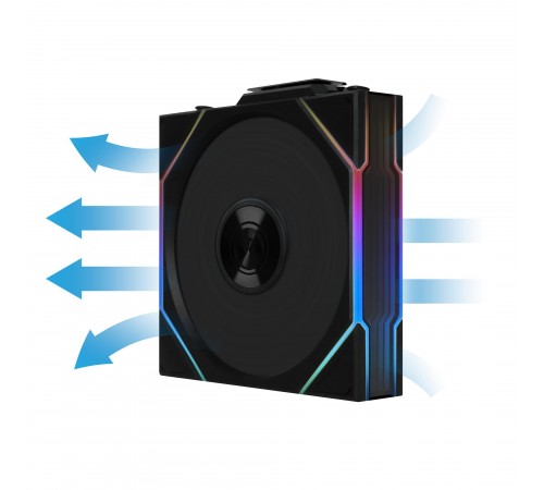Вентилятор Lian Li Uni Fan TL Wireless Reverse 120-3 Black (G99.12RTL1W3B.00)