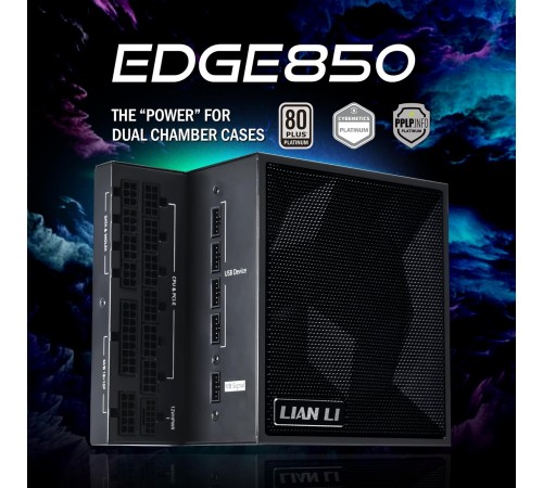 Блок живлення Lian Li EDGE850, 80 Plus Platinum, Black, EU Cord (G9P.EG0850.BE00.EU) Блок живлення Lian Li EDGE850, 80 Plus Platinum, Black, EU Cord (G9P.EG0850.BE00.EU)
