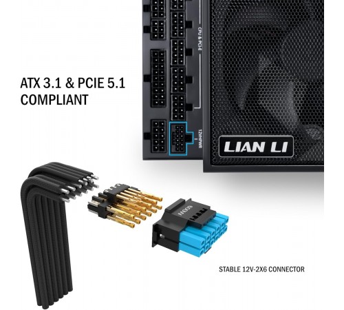 Блок живлення Lian Li EDGE1000, 80 Plus Platinum, Black, EU Cord (G9P.EG1000.BE00.EU)