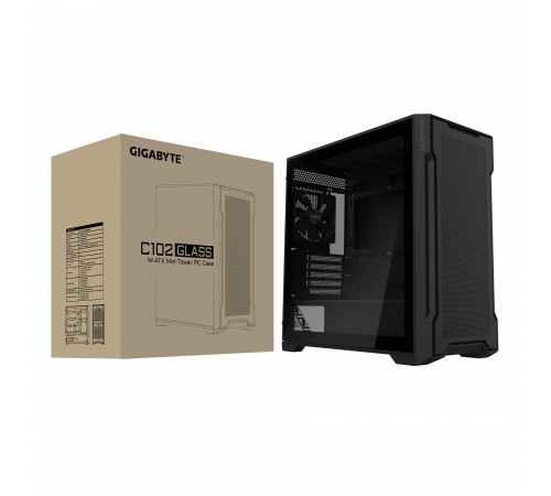 Корпус Gigabyte C102 Glass Black (GB-C102G)