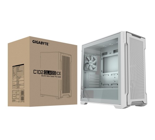 Корпус Gigabyte C102 Glass Ice White без БЖ (GB-C102GI)