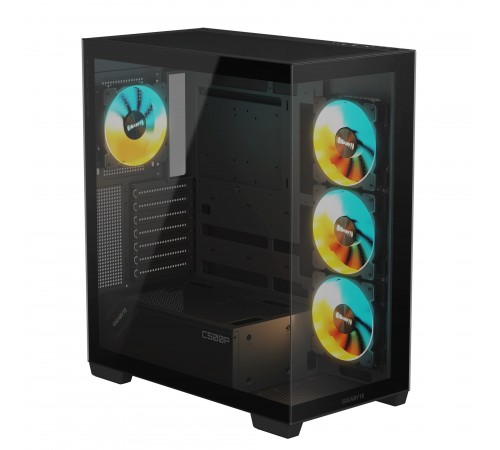 Корпус Gigabyte Aorus C500 Panoramic Stealth Tempered Glass Black без БЖ (GB-C500P ST)