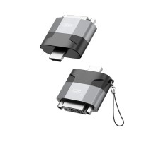 Адаптер XO HDMI-DVI (M/F) Black/Grey (GB013-HDMIDVI.tranish)