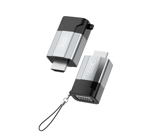 Адаптер XO HDMI - VGA (M/F), Black/Grey (GB014-HDMIVGA.tranish)