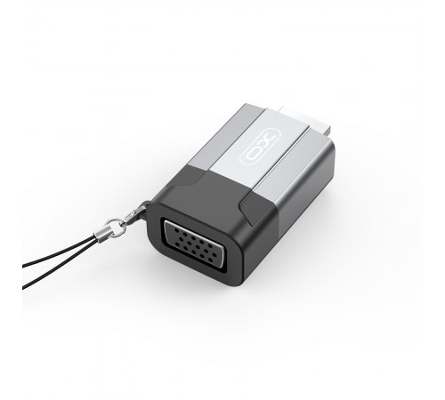 Адаптер XO HDMI - VGA (M/F), Black/Grey (GB014-HDMIVGA.tranish)