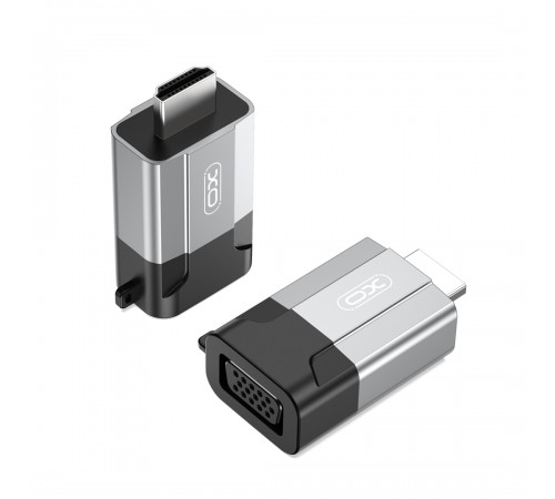 Адаптер XO HDMI - VGA (M/F), Black/Grey (GB014-HDMIVGA.tranish)