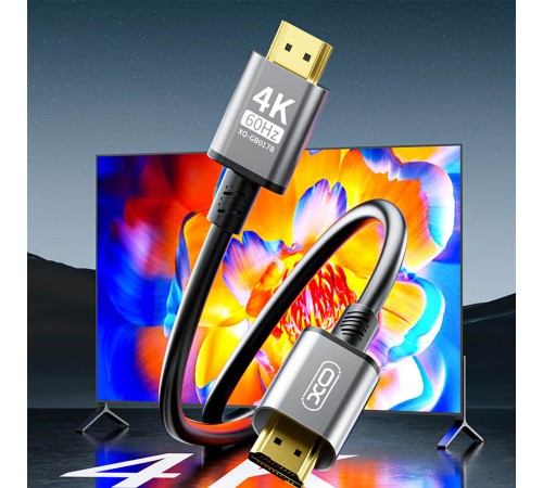Кабель XO HDMI-HDMI V.2.0, 5 м Tranish (GB017B-HDMI.tranish)