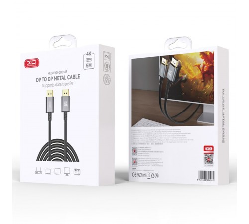 Кабель XO (GB018B-DP.tranish) DisplayPort-DisplayPort v1.2, 5м Tranish