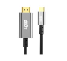 Кабель XO HDMI V 1.4 - USB Type-C (M/M), 1.8 м, Black (GB019-CHDMI.tranish)