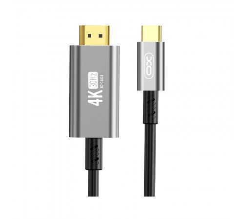Кабель XO HDMI V 1.4 - USB Type-C (M/M), 1.8 м, Black (GB019-CHDMI.tranish) Кабель XO HDMI V 1.4 - USB Type-C (M/M), 1.8 м, Black (GB019-CHDMI.tranish)