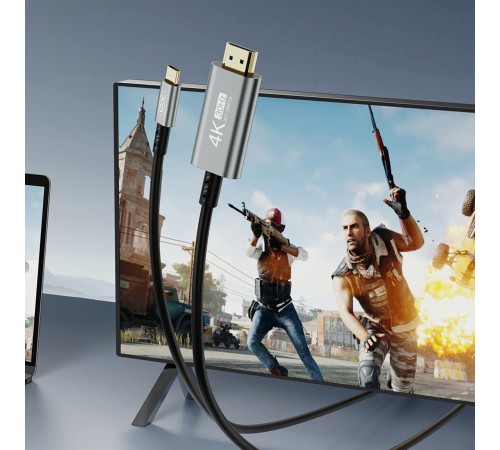 Кабель XO HDMI V 1.4 - USB Type-C (M/M), 1.8 м, Black (GB019-CHDMI.tranish) Кабель XO HDMI V 1.4 - USB Type-C (M/M), 1.8 м, Black (GB019-CHDMI.tranish)