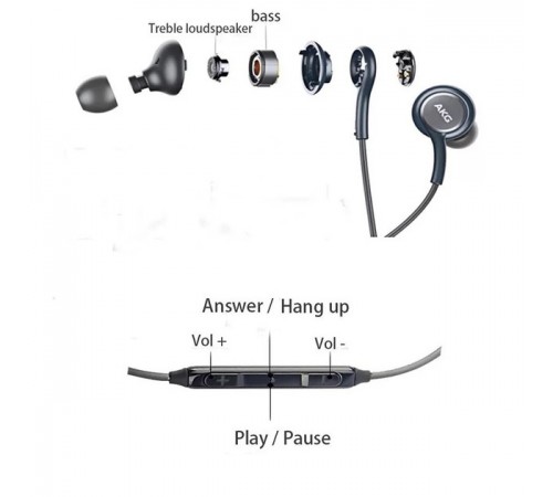 Гарнітура Samsung EO-IG955 Tuned by AKG Black (GH59-14744A-OEM)
