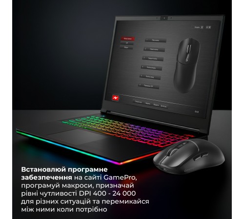 Миша бездротова GamePro Genesis Ranker Black (GM012B)